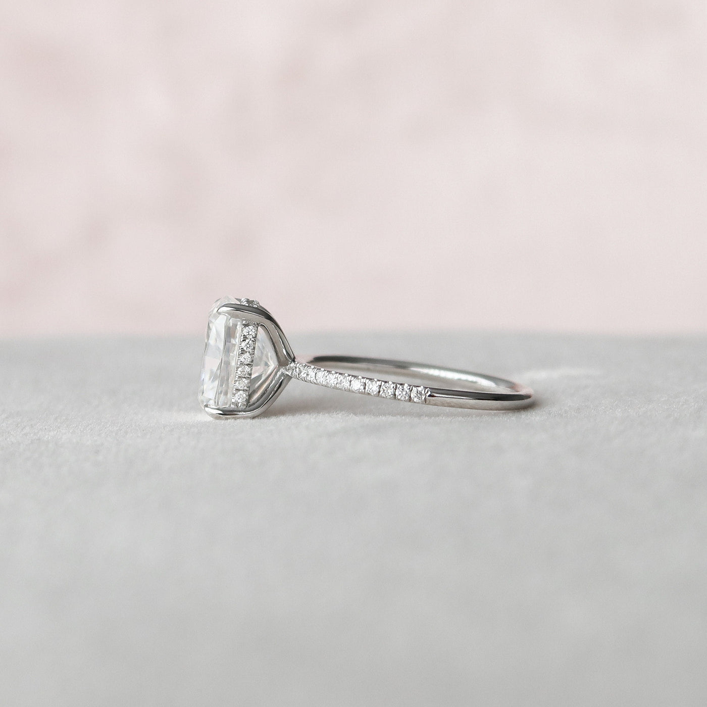 4 CT Cushion Cut Moissanite Engagement Ring