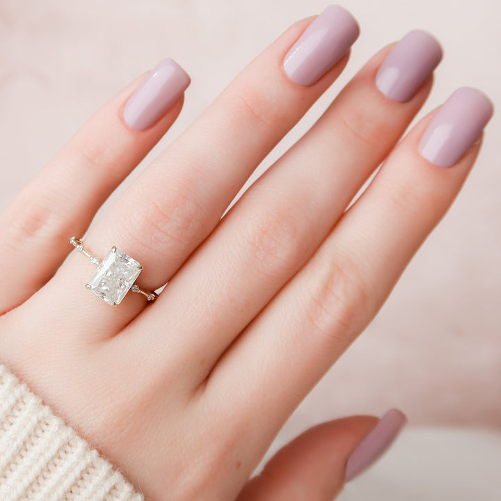 3.50 CT Radiant Cut Moissanite Engagement Ring