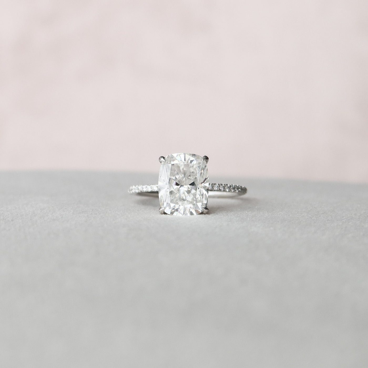 4 CT Cushion Cut Moissanite Engagement Ring