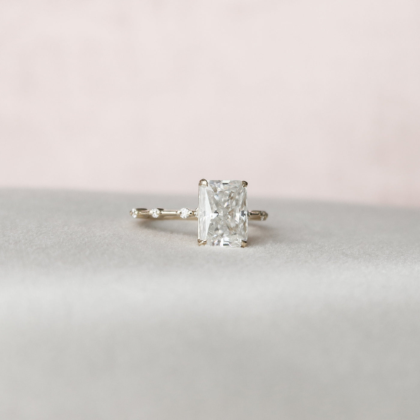 3.50 CT Radiant Cut Moissanite Engagement Ring