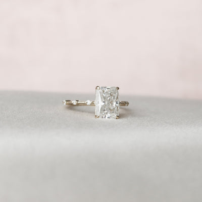 3.50 CT Radiant Cut Moissanite Engagement Ring