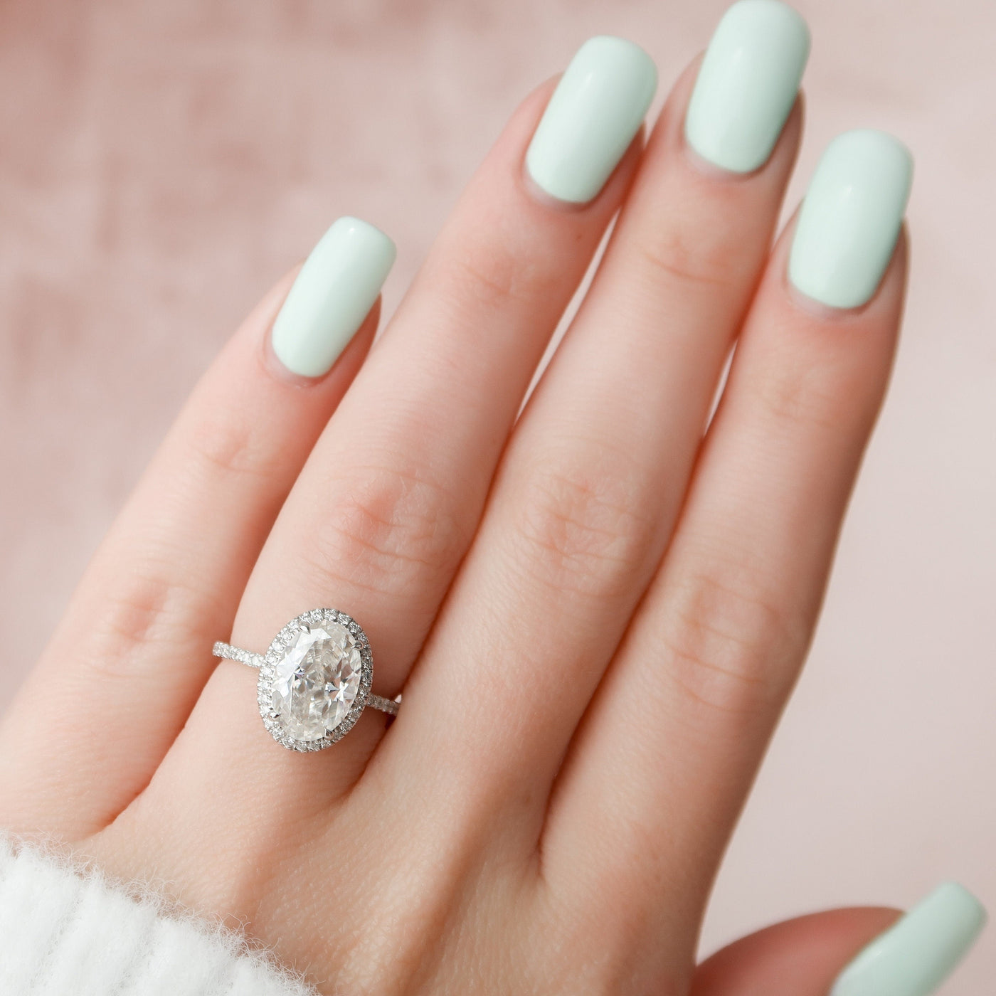 2.5 CT Cushion cut Moissanite Diamond Engagement Ring