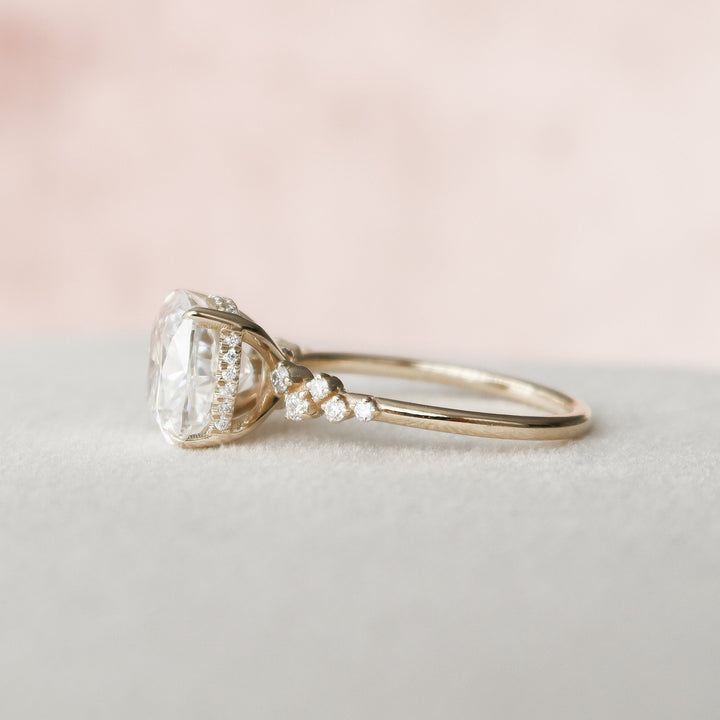 4 CT Cushion cut  Moissanite Engagement Ring