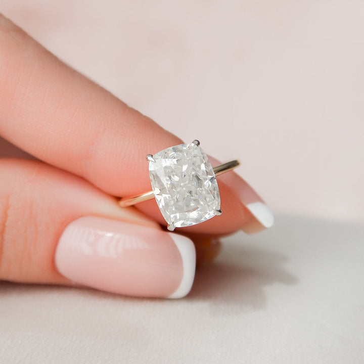 4 CT Cushion Cut Moissanite Engagement Ring