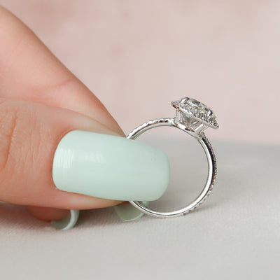 2.5 CT Cushion cut Moissanite Diamond Engagement Ring