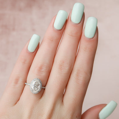 2.5 CT Cushion cut Moissanite Diamond Engagement Ring