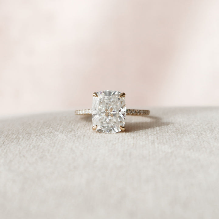 4.5 CT  Elongated Cushion Cut Moissanite Engagement Ring