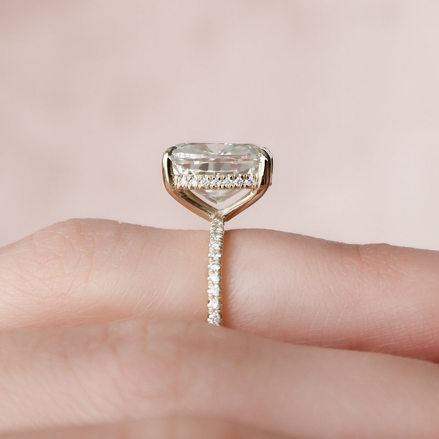 4.5 CT  Elongated Cushion Cut Moissanite Engagement Ring