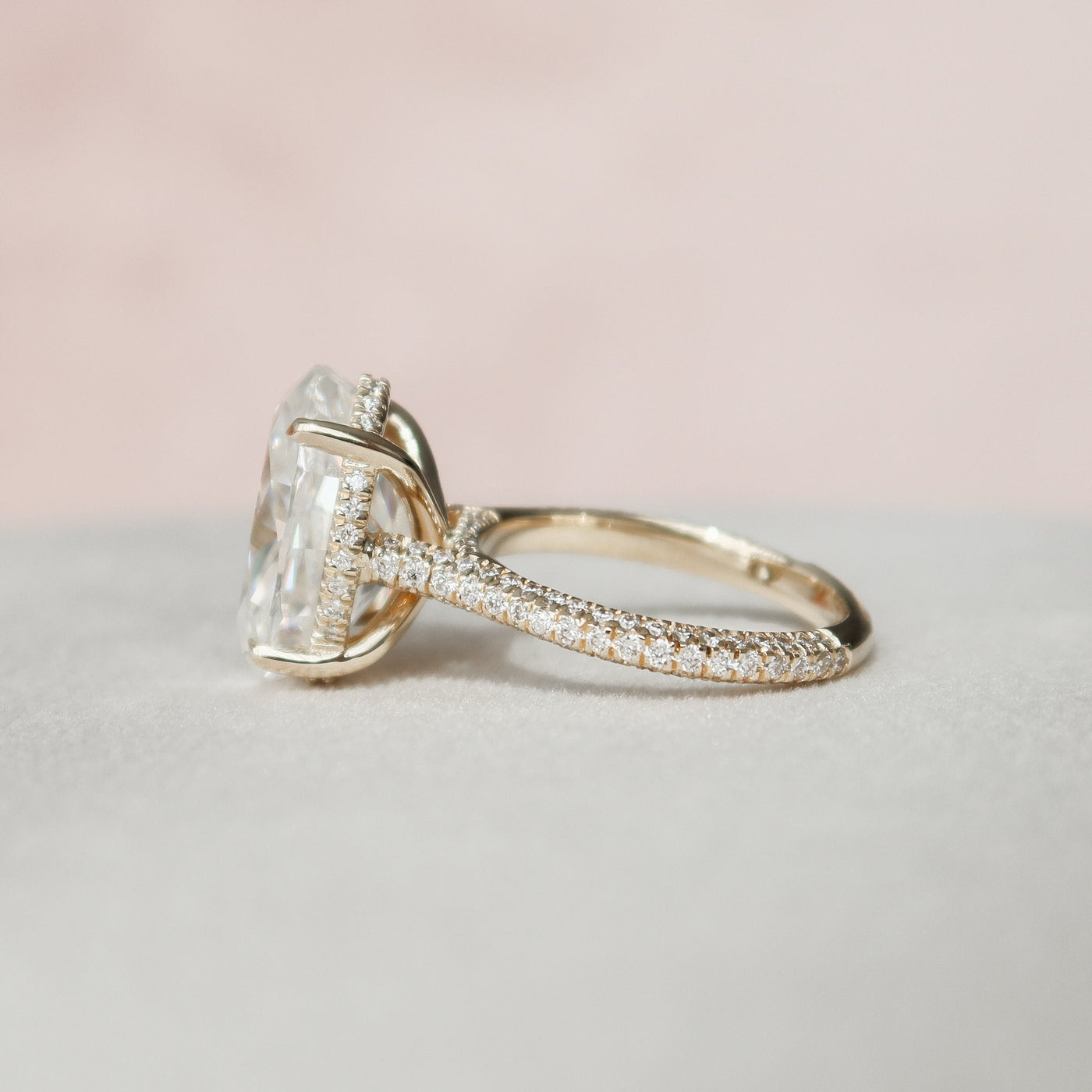 5 CT Oval cut Moissanite Engagement Ring