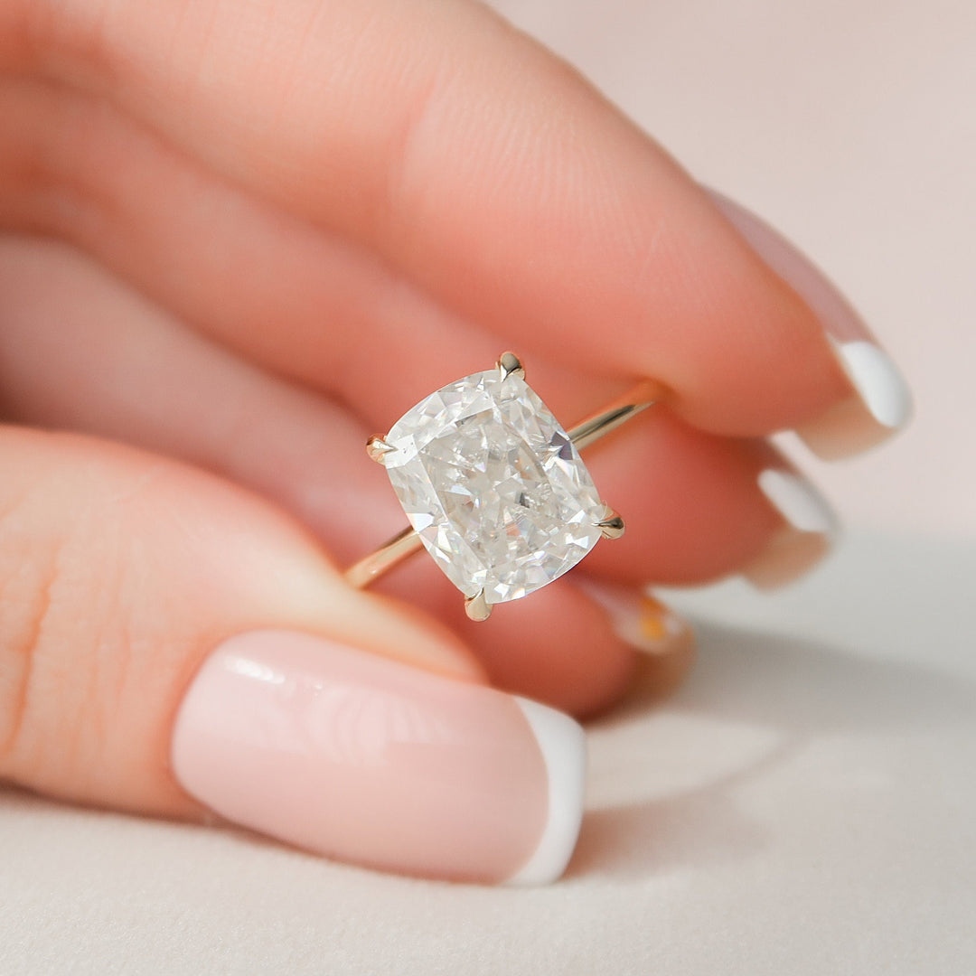 4.5 CT Elongated Cushion Cut Moissanite Wedding Ring