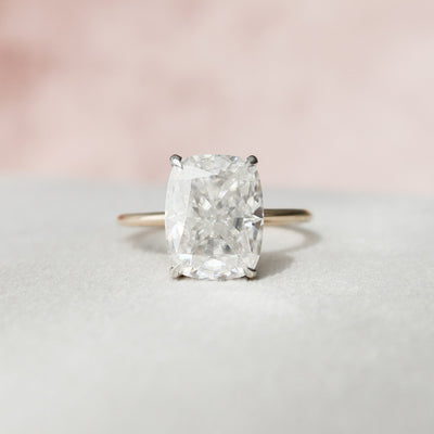 4 CT Cushion Cut Moissanite Engagement Ring