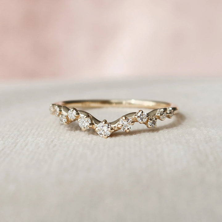 2.0CT Pear Cut Moissanite Halo Eternity Bridal Engagement Ring Set