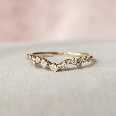 2.0CT Pear Cut Moissanite Halo Eternity Bridal Engagement Ring Set