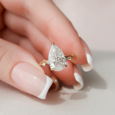 2.50CT Pear Shaped Nature Inspired Twig Engagement Ring