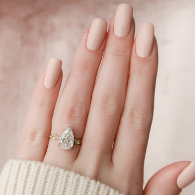 2.50CT Pear Shaped Nature Inspired Twig Engagement Ring