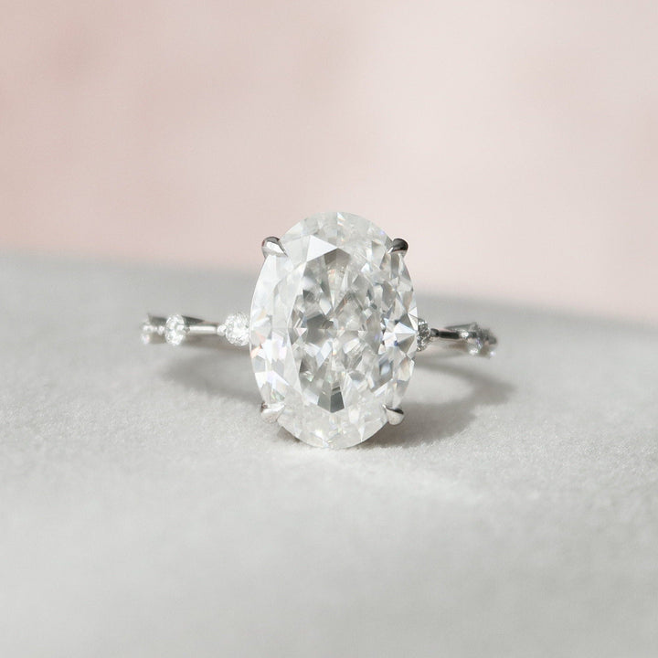 4.5 CT Oval Cut Moissanite Wedding Ring