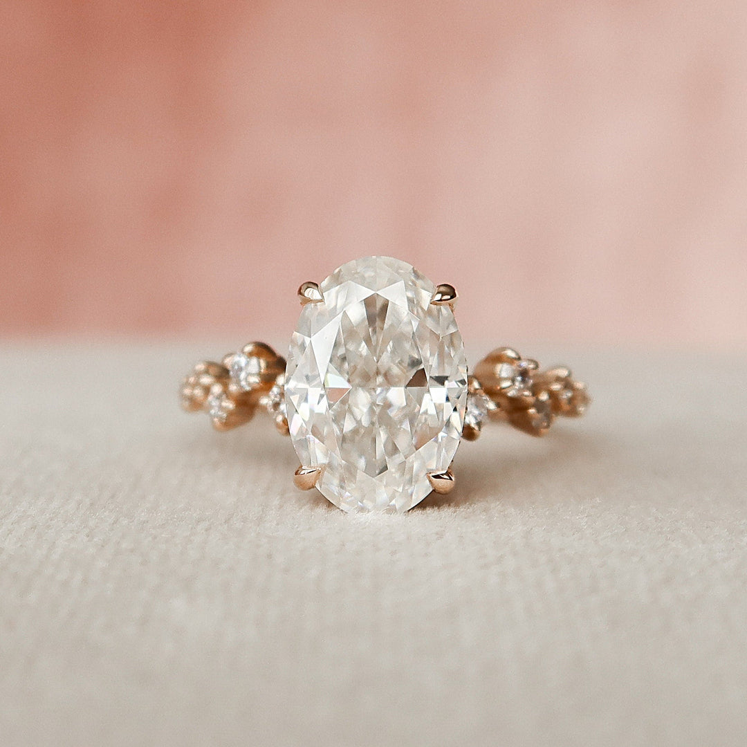 3 CT Oval cut  Moissanite Engagement Ring