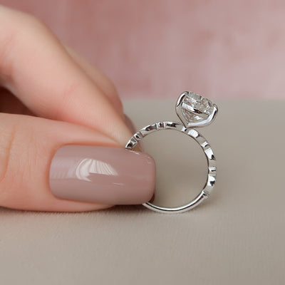 3 CT Pear Cut Art Deco Moissanite Engagement Ring