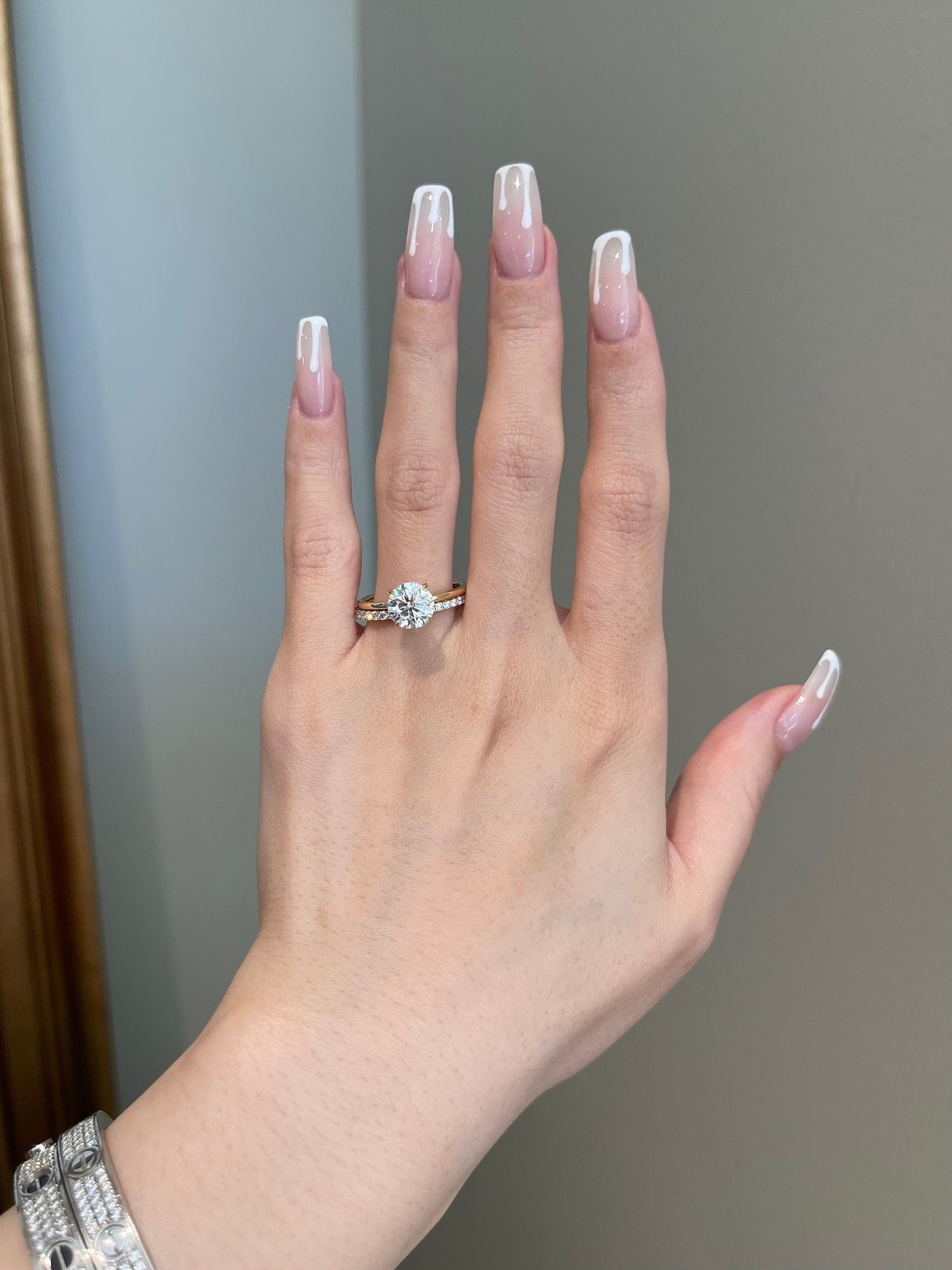 1.75ct Round Cut Solitaire Moissanite Four Prong Diamond Engagement Ring