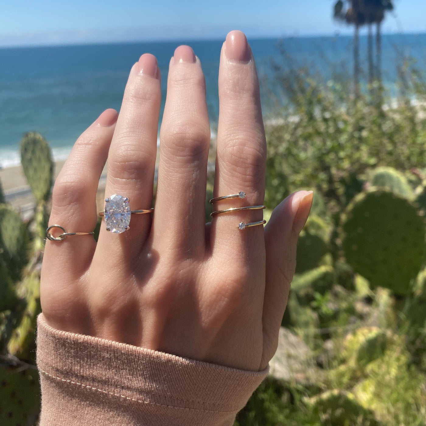 4.70CT Oval Diamond Solitaire Moissanite Engagement Ring