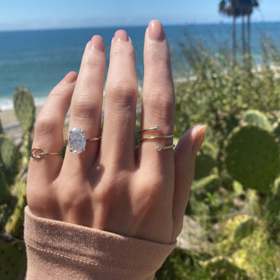 4.70CT Oval Diamond Solitaire Moissanite Engagement Ring