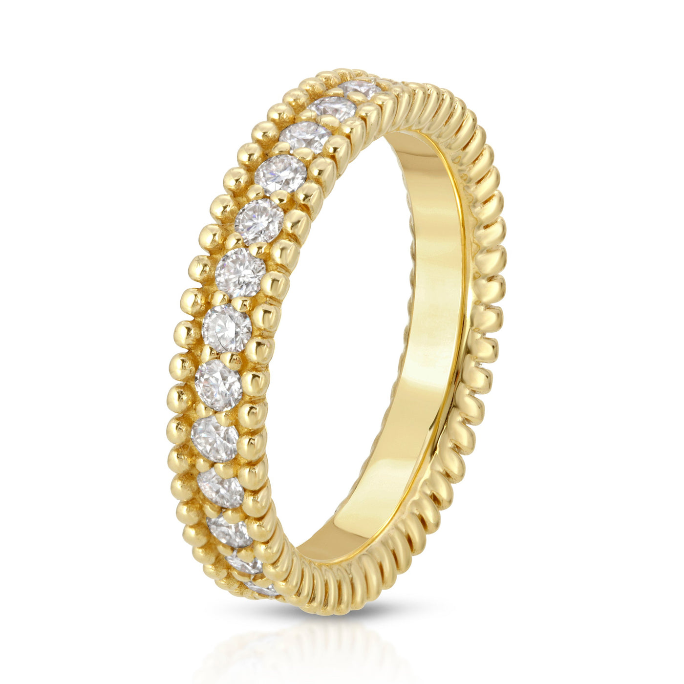 4mm Round Brilliant Diamond Moissanite Wedding Ring