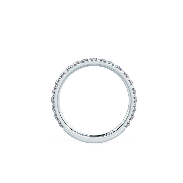 1.7mm Round Brilliant Cut 3/4 Eternity Moissanite Wedding Band